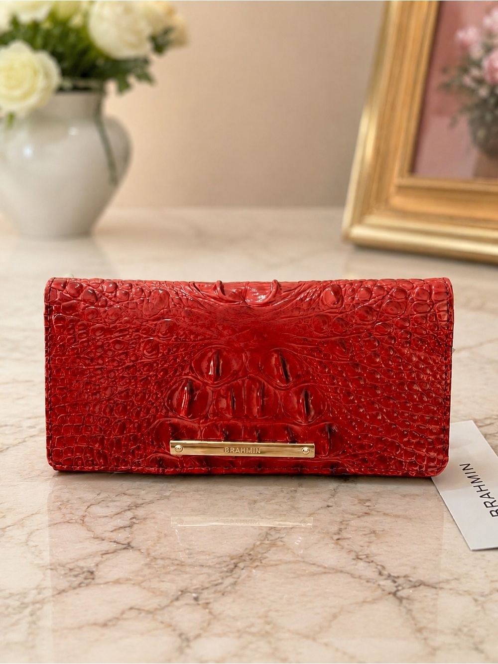 NWT, Brahmin Ady Merlot Genuine Leather Wallet